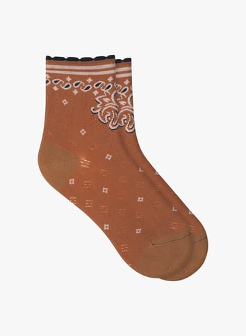Sokken met print - katoenblend BLEUFORET Bruin